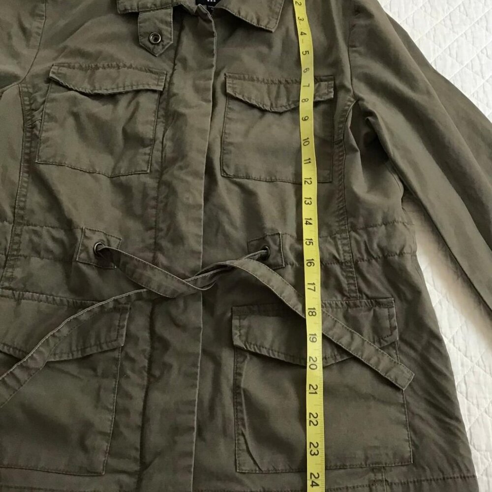 Gap Utility Jacket Womens M Green Lightweight Drawstring Waist Grunge Chore Barn - Picture 8 of 9